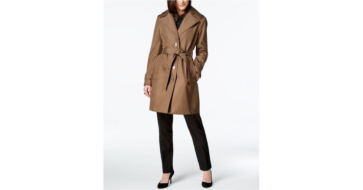 calvin klein petite trench coat