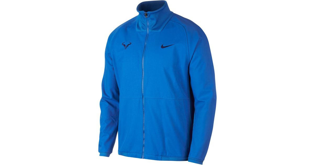 Nike Cotton Rafael Nadal Tennis Jacket in Blue for Men | Lyst