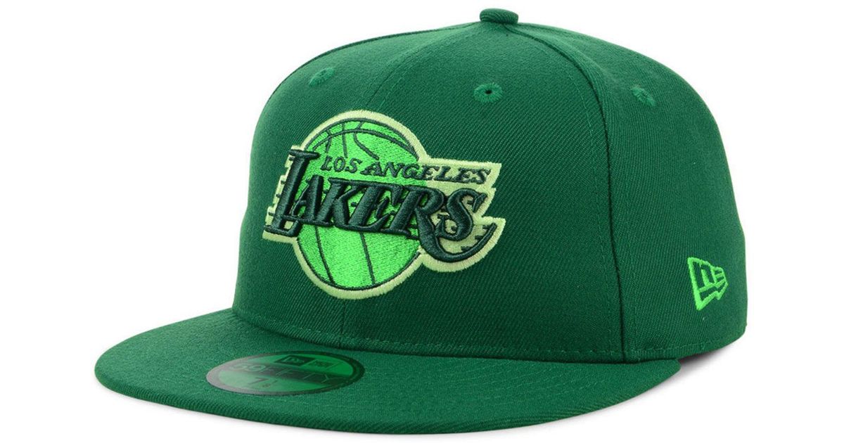 green lakers hat