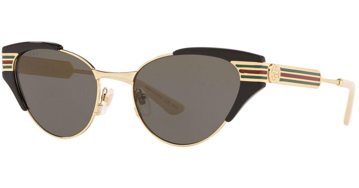 Gucci Sunglasses, GG0522S 55 in Black/Grey (Black) - Save 58% - Lyst