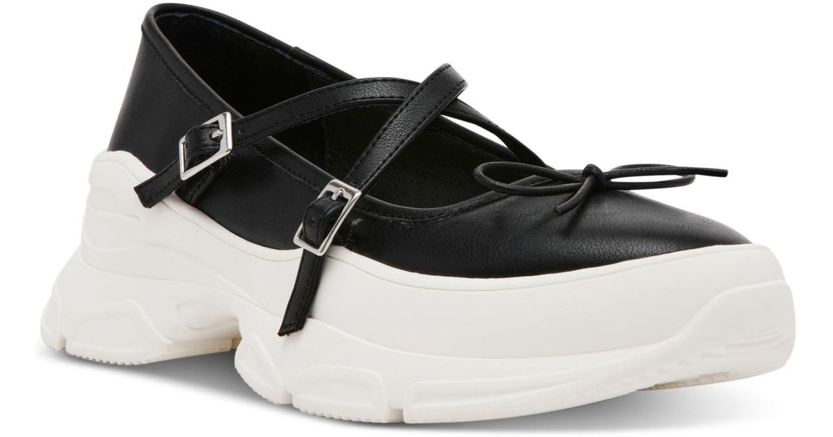 Steve Madden Brodder Strappy Platform Ballet Sneakers in Black Lyst