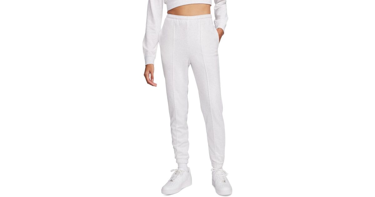 Nike Sportswear Chill Terry Slim-fit High-waist French Terry Sweatpants in  White