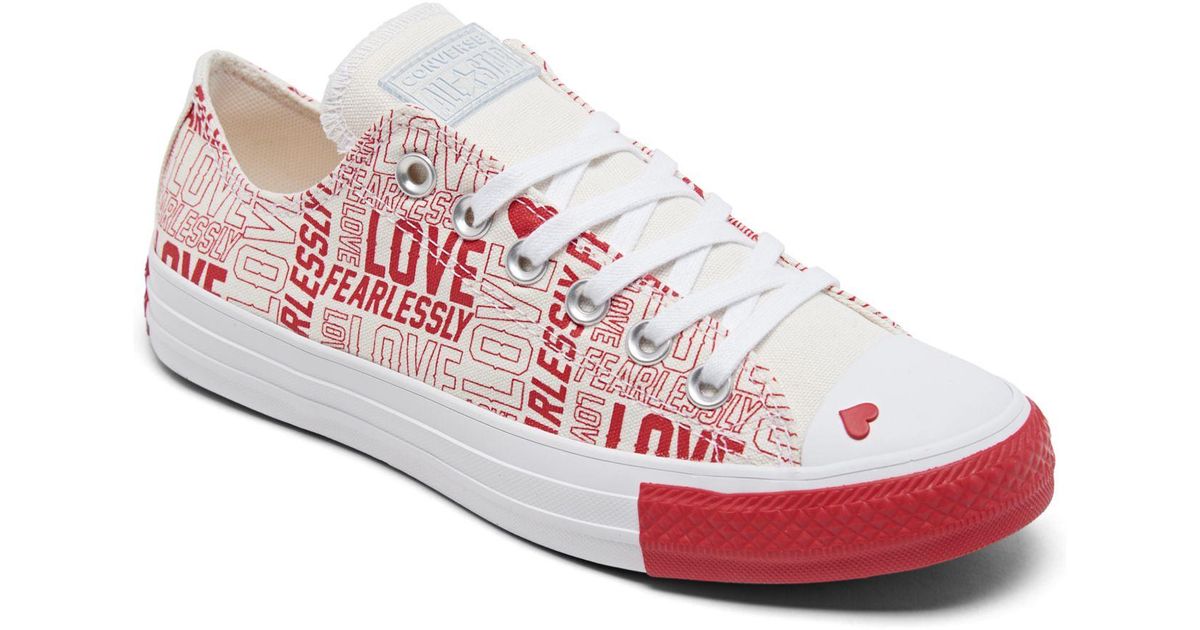 women's converse chuck taylor ox love fearlessly casual shoes