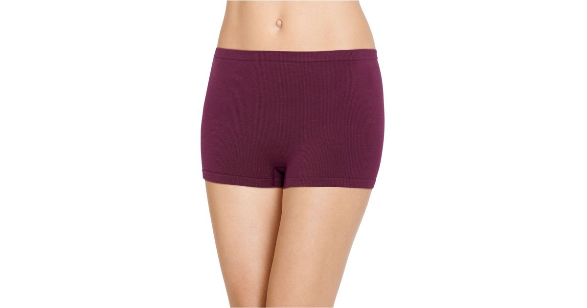 Jockey Synthetic ® Seamfree® Modal Waffle Knit Boyshort 3842 in Purple