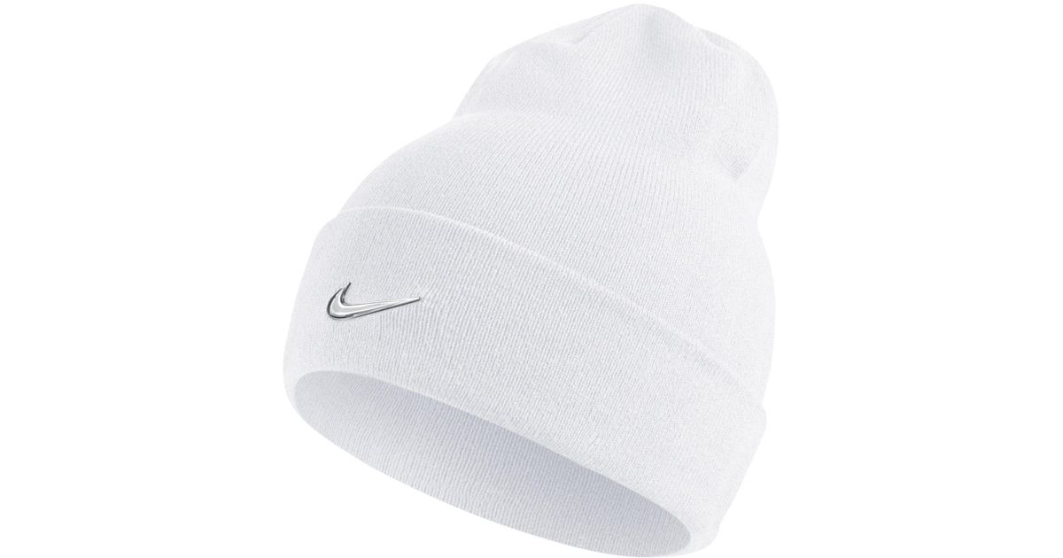 Nike Men's Swoosh Beanie in White for Men | Lyst