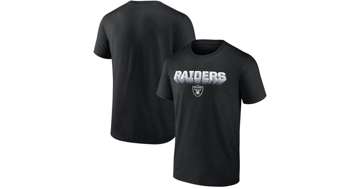 Men's Fanatics Branded Heather Charcoal/Black Las Vegas Raiders Long Sleeve  T-Shirt & Cuffed Knit