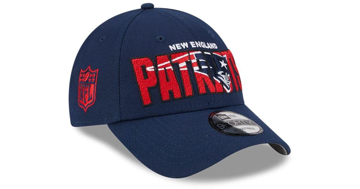 KTZ Navy New England Patriots 2023 Nfl Draft 9forty Adjustable Hat in Blue for Men Lyst