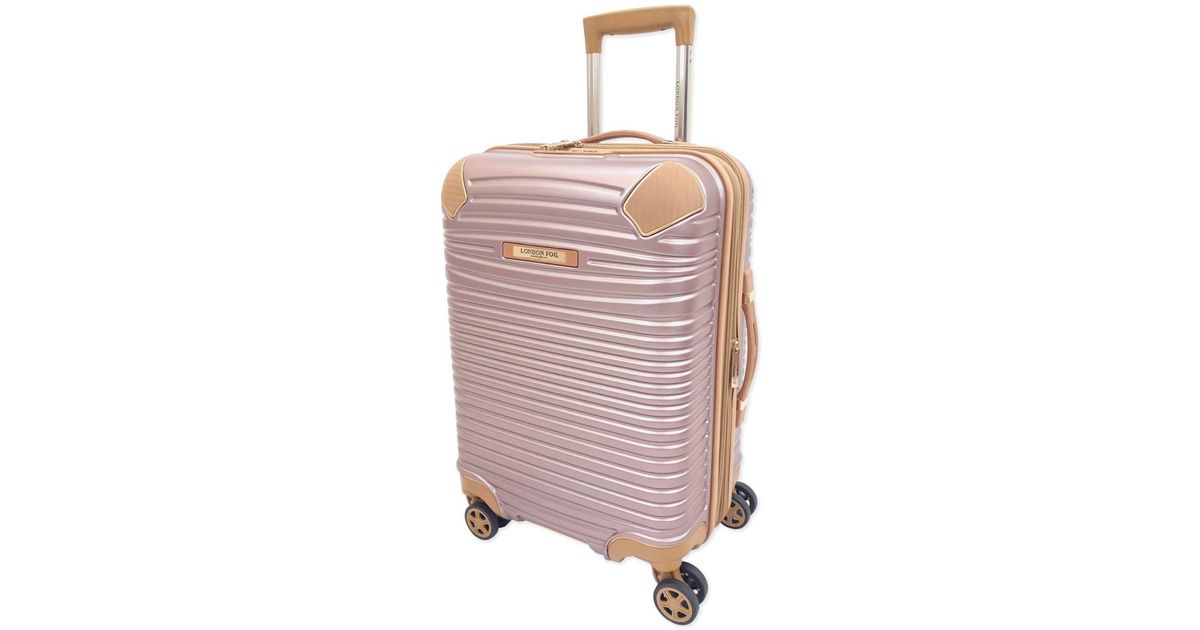 London Fog Chelsea 20" Hardside Carryon Spinner Suitcase in Rose Gold (Metallic) Lyst