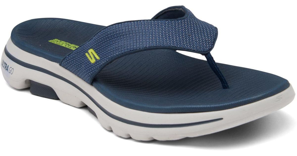 Skechers Rubber Go Walk 5 Lango Flip Flop Thong Sandals From Finish