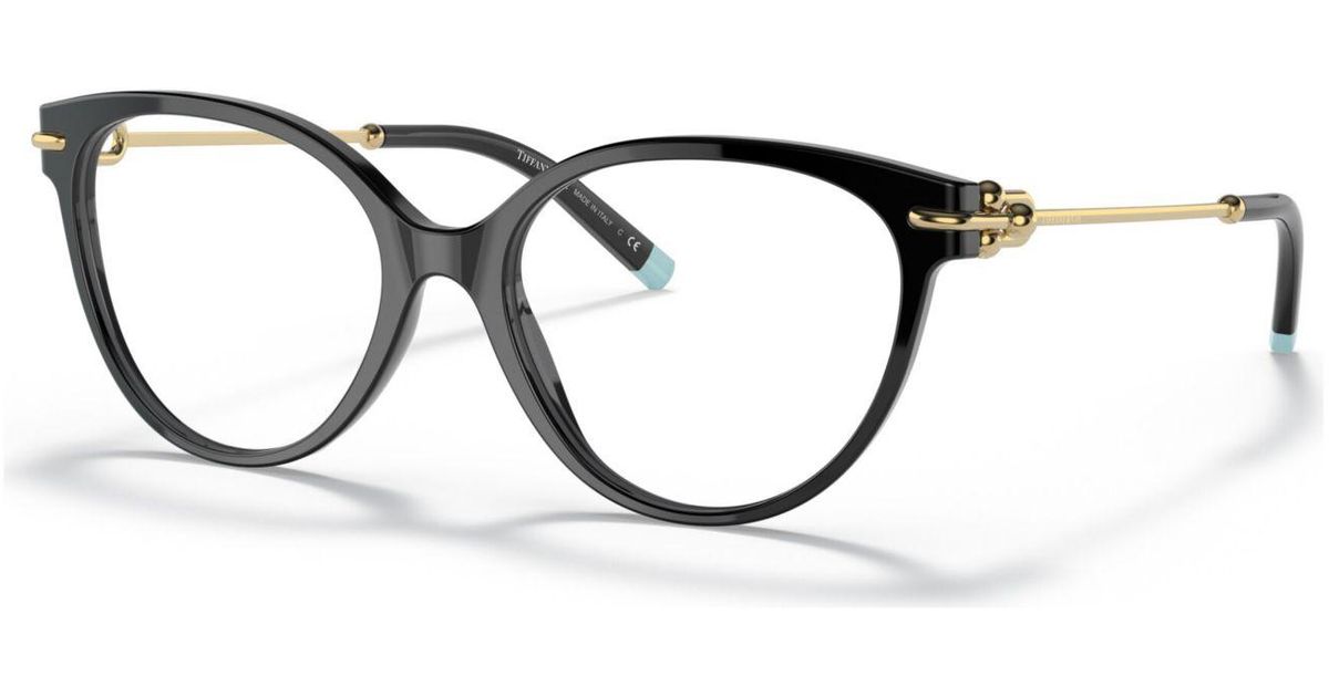 Tiffany & Co. Cat Eye Eyeglasses, Tf2217 53 in Black | Lyst