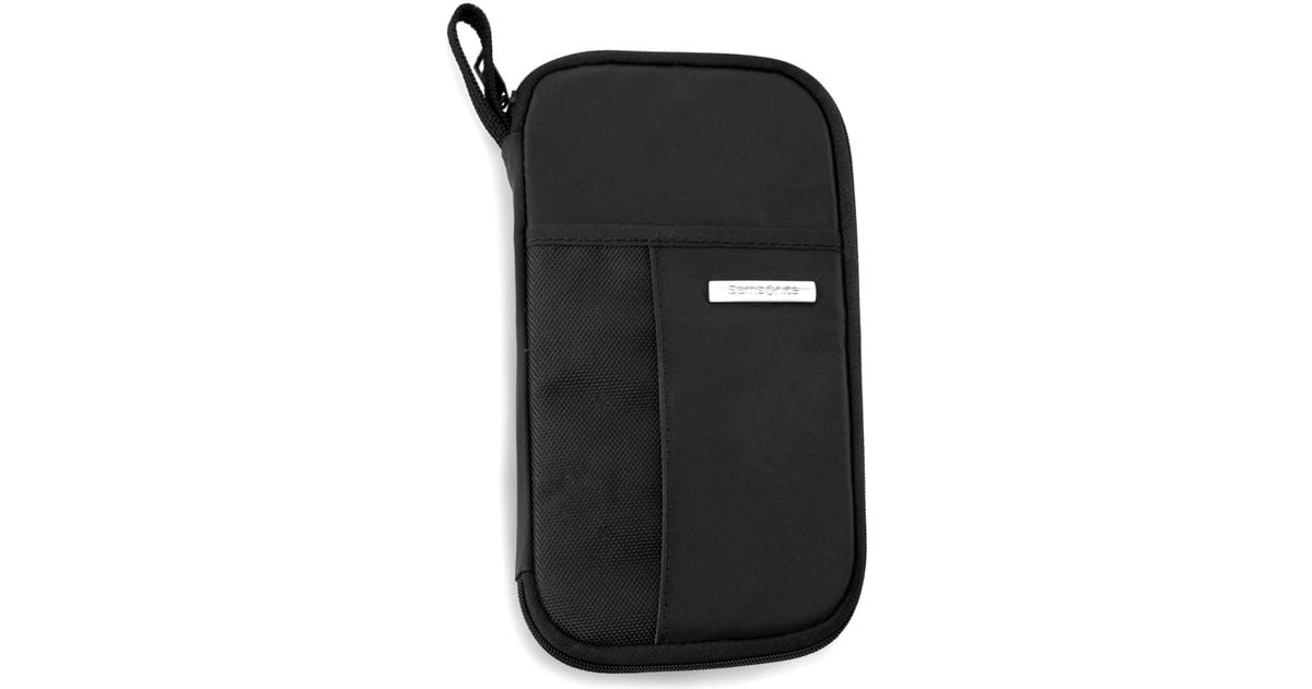 Samsonite Zip Close Travel Wallet in Black for Men Lyst