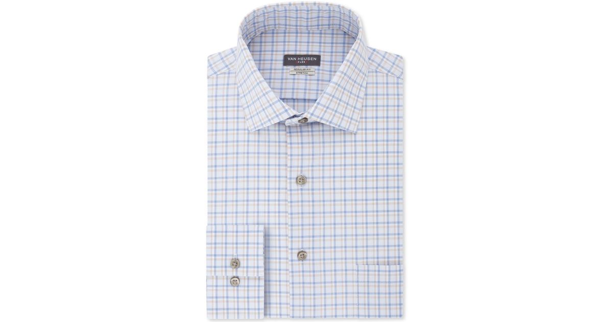 Van Heusen Cotton Classic/regularfit Noniron Performance Stretch Flex