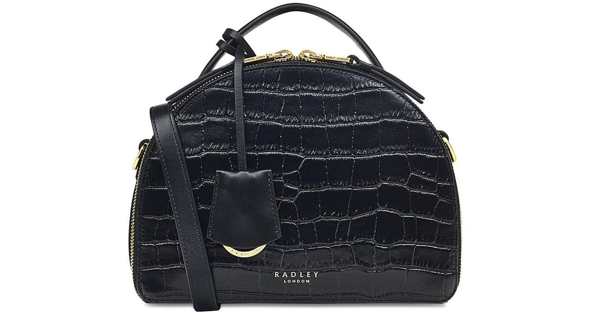 Radley Orchard Road Crocembossed Small Zip Around Leather Crossbody in