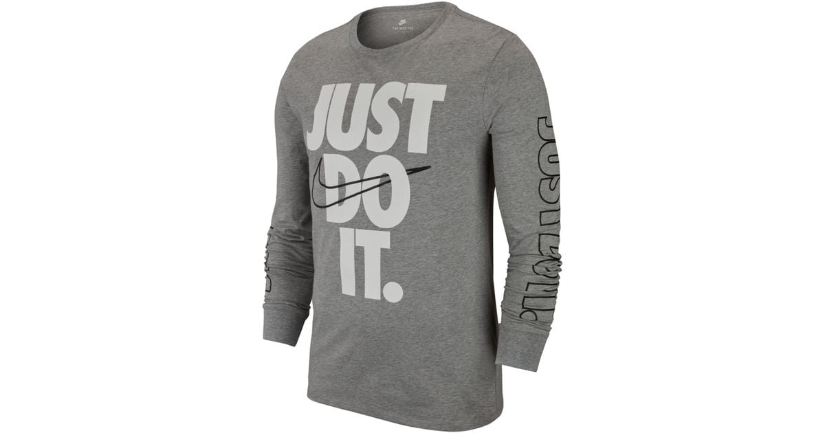 Nike Men's Just Do It Tee / T-Shirt / Tshirt - Dark Grey Heather | Catch.com.au