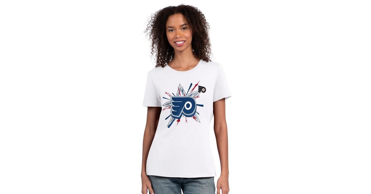 Starter Philadelphia Flyers Americana Fireworks T-shirt in White | Lyst