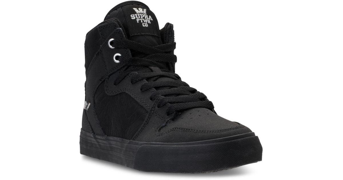 Supra Black Vaider Casual Skate High Top Sneakers From Finish Line for men Supra Black Vaider Casual Skate High Top Sneakers From Finish Line for men
