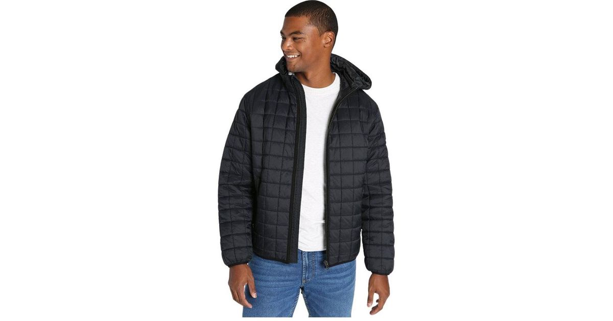 Jachs New York Light Quilted Hooded Puffer Jacket in Black for Men Lyst