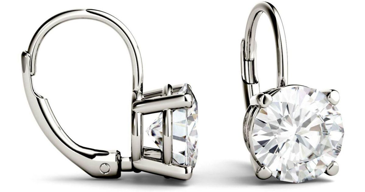 Charles & Colvard Moissanite Leverback Earrings (3 Ct. T.w. Diamond