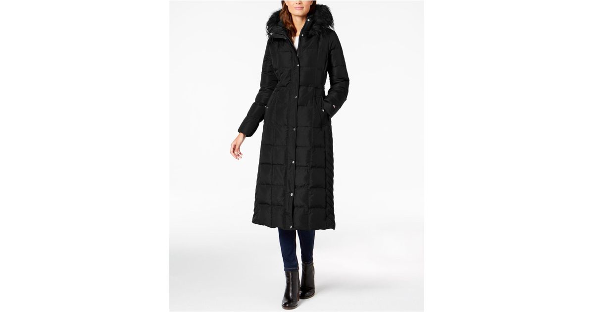 tommy hilfiger maxi puffer coat