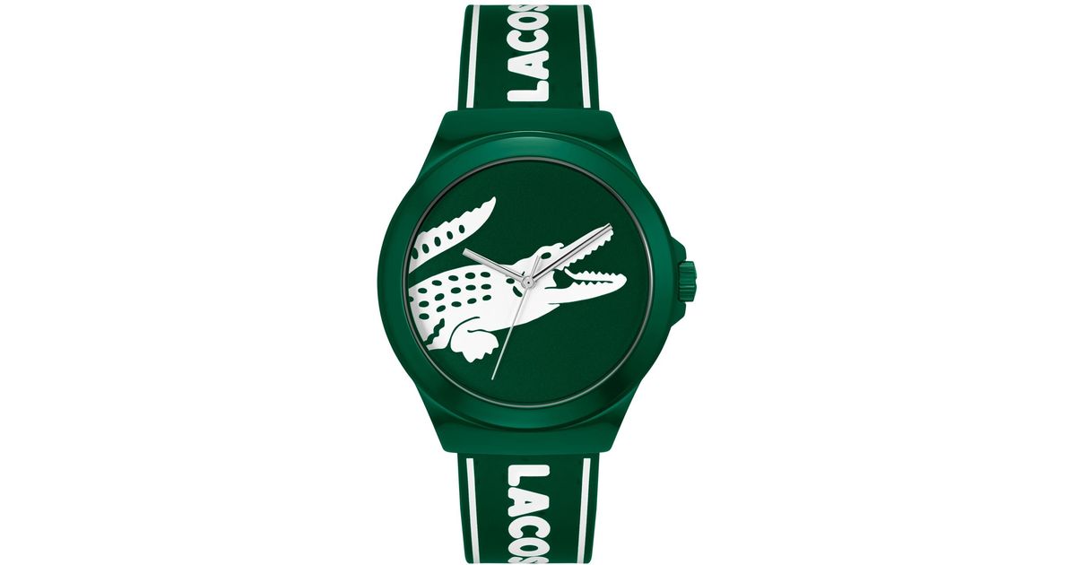 Lacoste Neocroc Silicone Strap Watch 42mm in Green | Lyst