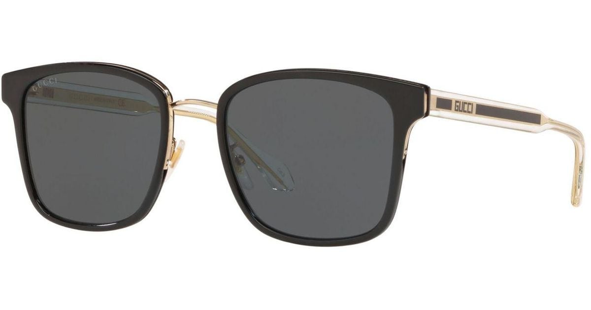 Gucci GG0563SK Sunglasses 001 in Black Gold/Grey (Gray) for Men - Save
