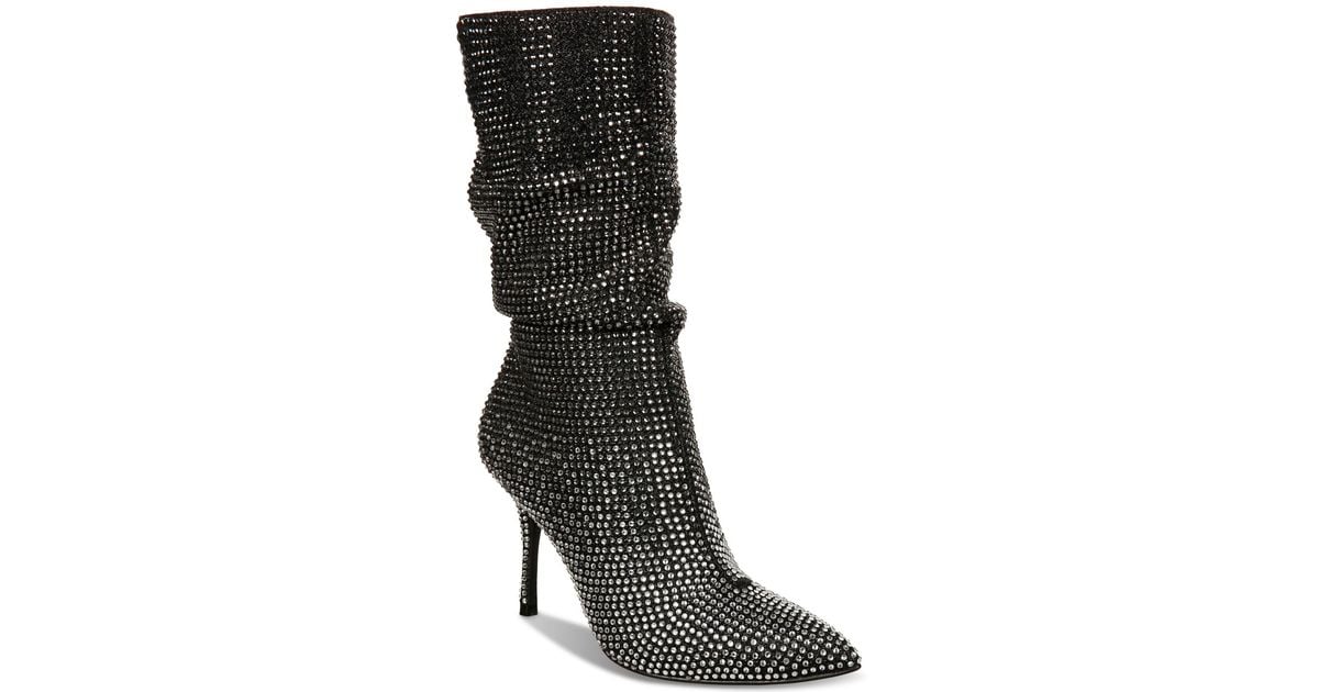 Slouch rhinestone boots sale