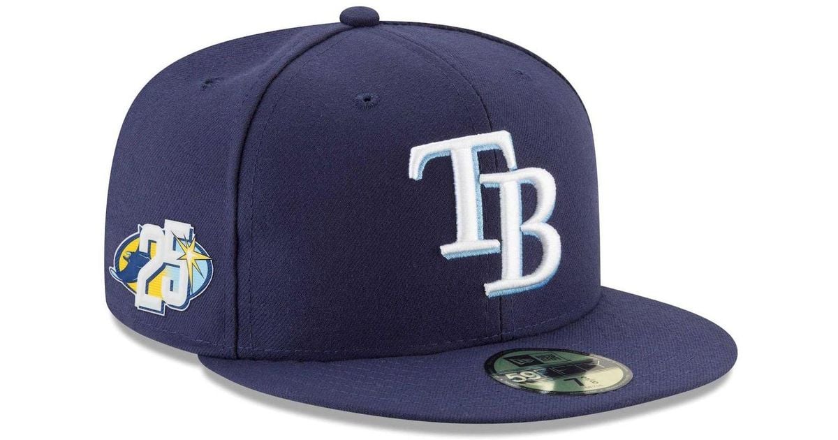KTZ Navy Tampa Bay Rays 25th Anniversary Authentic Collection Onfield