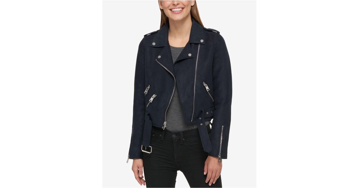 levi's faux suede moto jacket