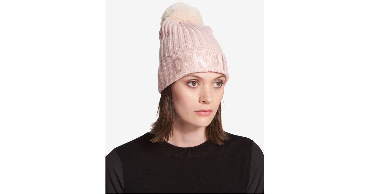 dkny pom pom hat
