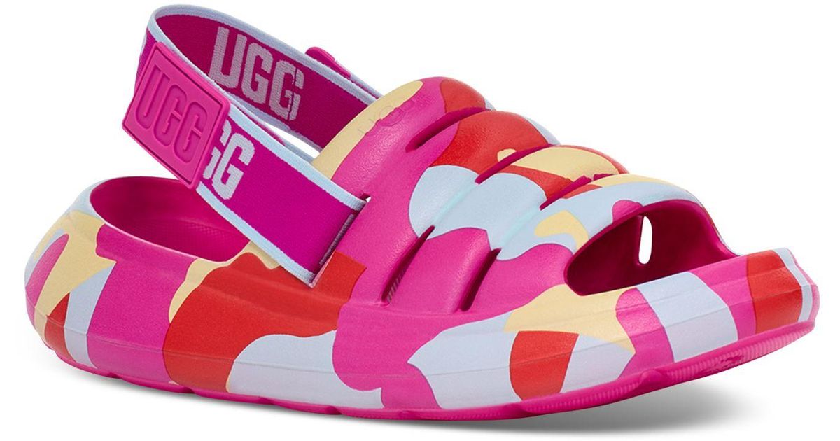 UGG Sport Yeah Camopop Slingback Sandals in Pink Lyst