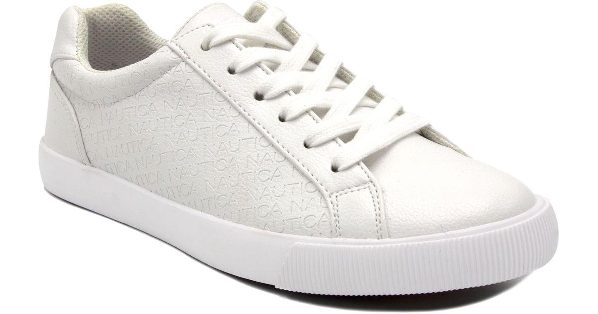 white nautica sneakers