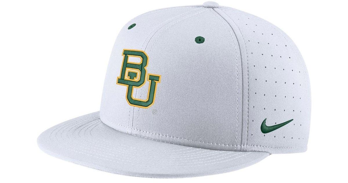 Nike White Baylor Bears Aero True Baseball Performance Fitted Hat in ...