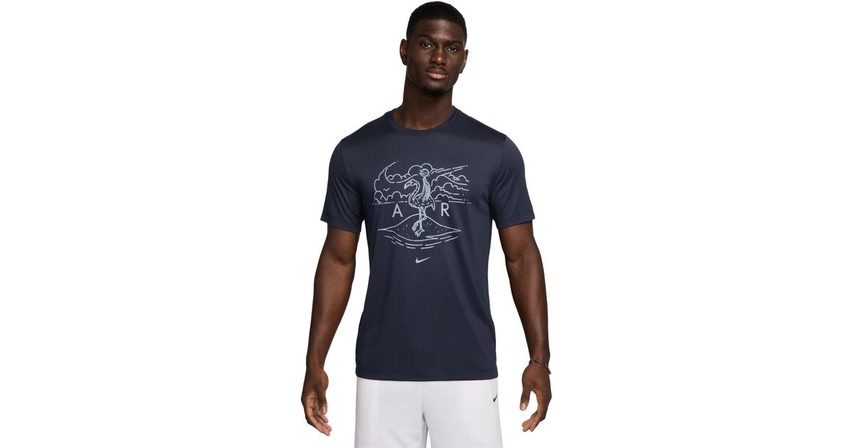 Nike Dri-fit Flamingo Logo Basketball T-shirt in Blue for Men Lyst