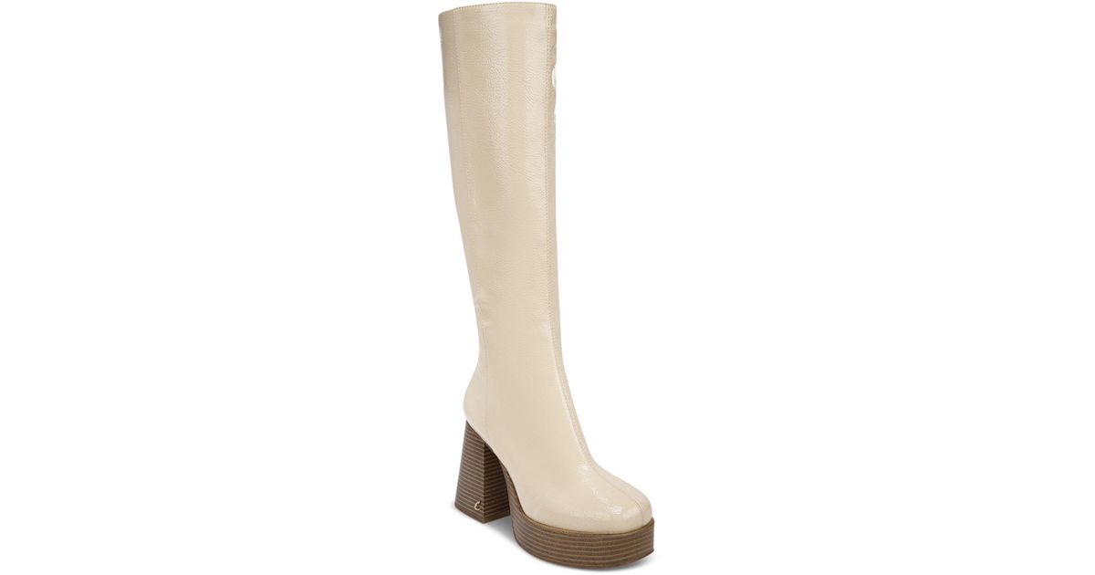 Circus by Sam Edelman Sandy Tall Platform Boots in White | Lyst