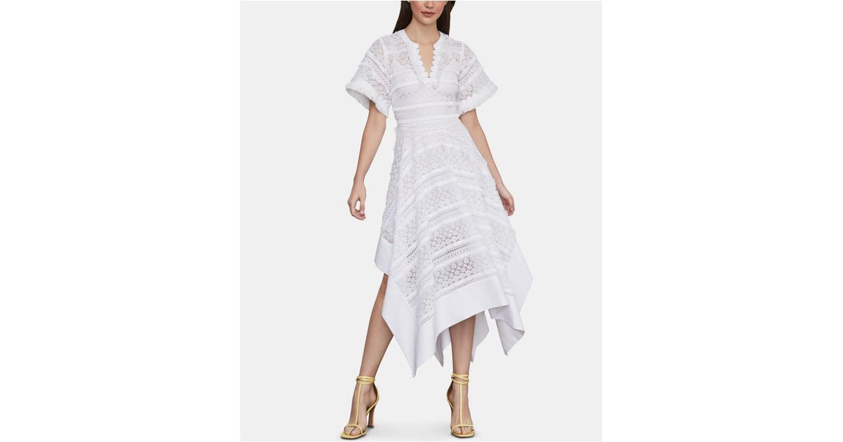 bcbg white lace dress
