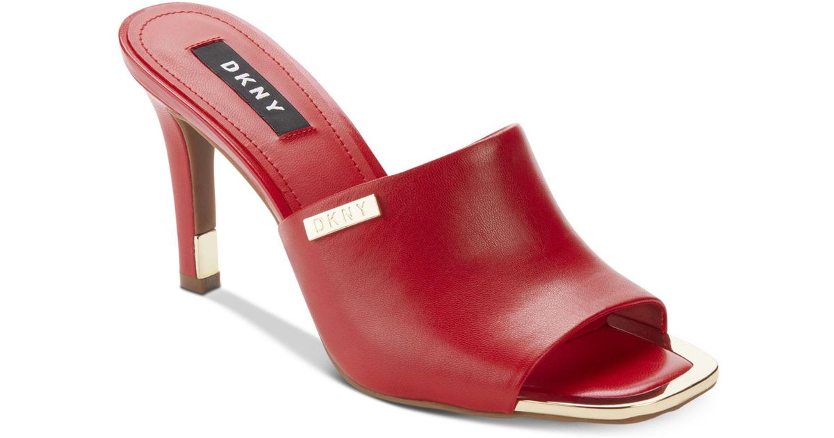 dkny red sandals