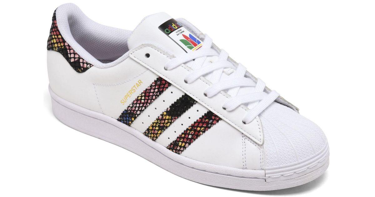 adidas Leather Originals Superstar Snake Casual Sneakers From Finish ...