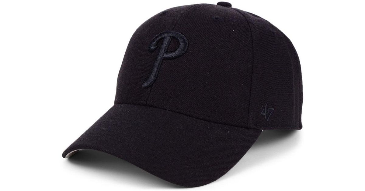 47 Brand Synthetic Philadelphia Phillies Black Series Mvp Cap for Men