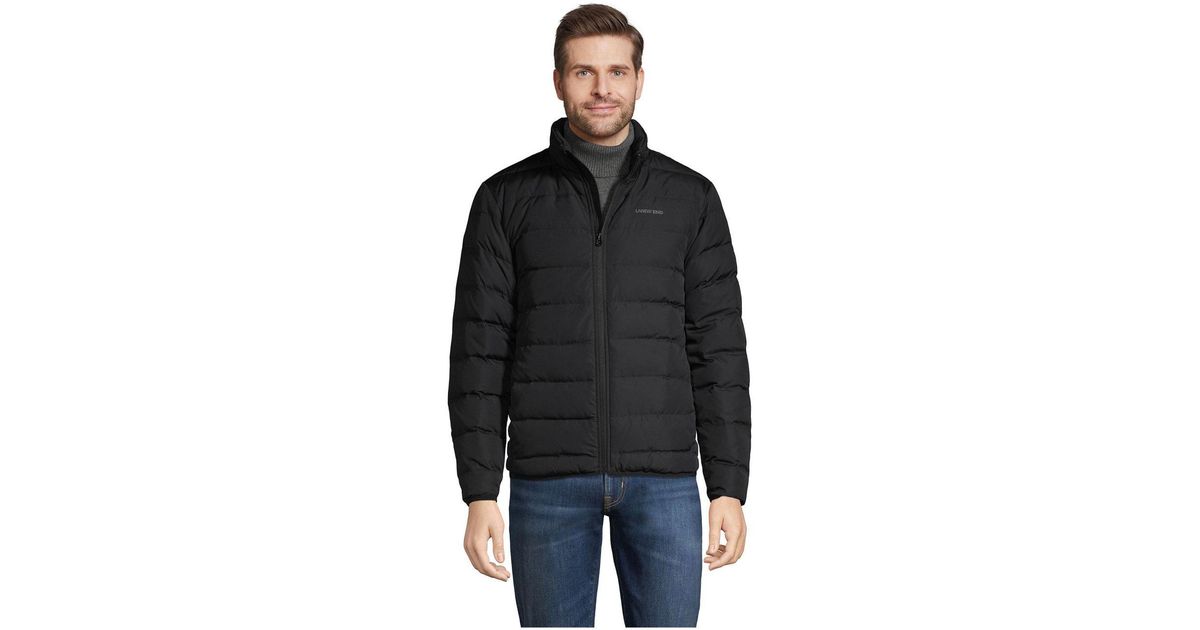 Lands' End Down Puffer Jacket in Black for Men Lyst