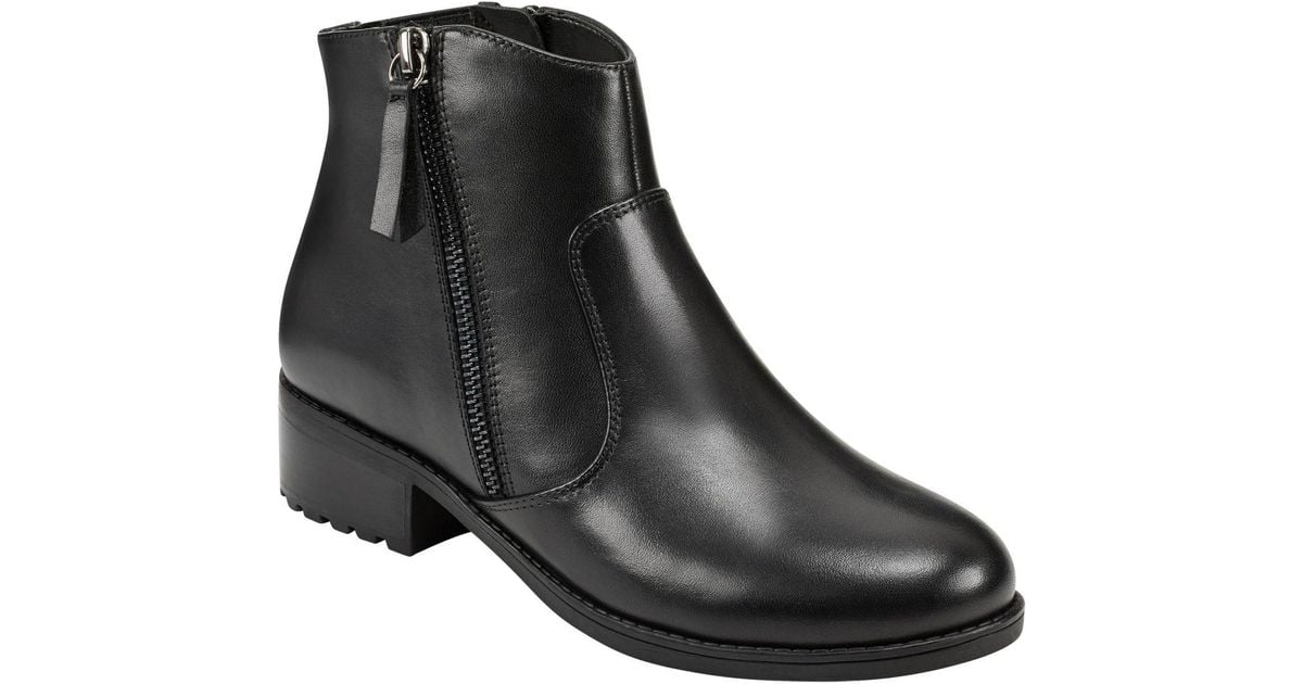 kaymeen leather ankle booties