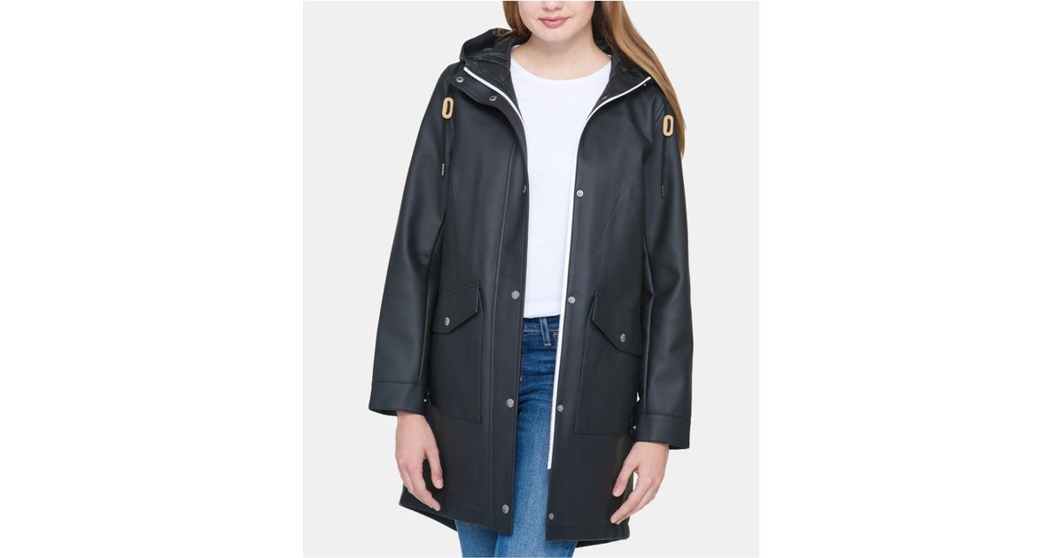 levi's hooded front zip raincoat