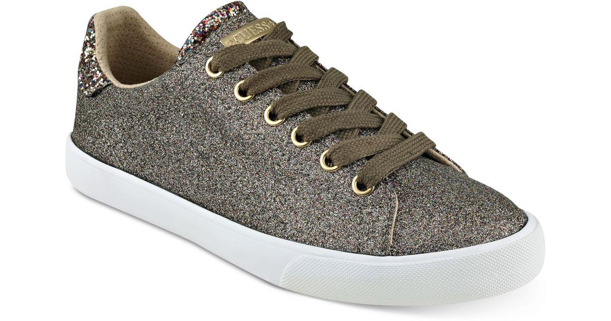 guess gold glitter sneakers