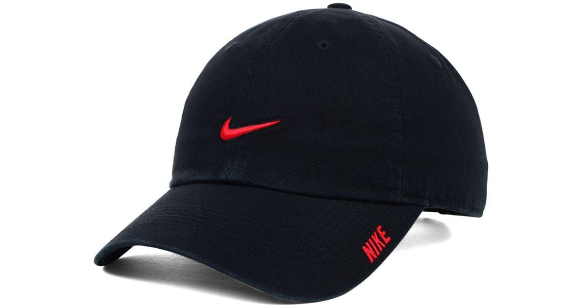 black and red nike cap