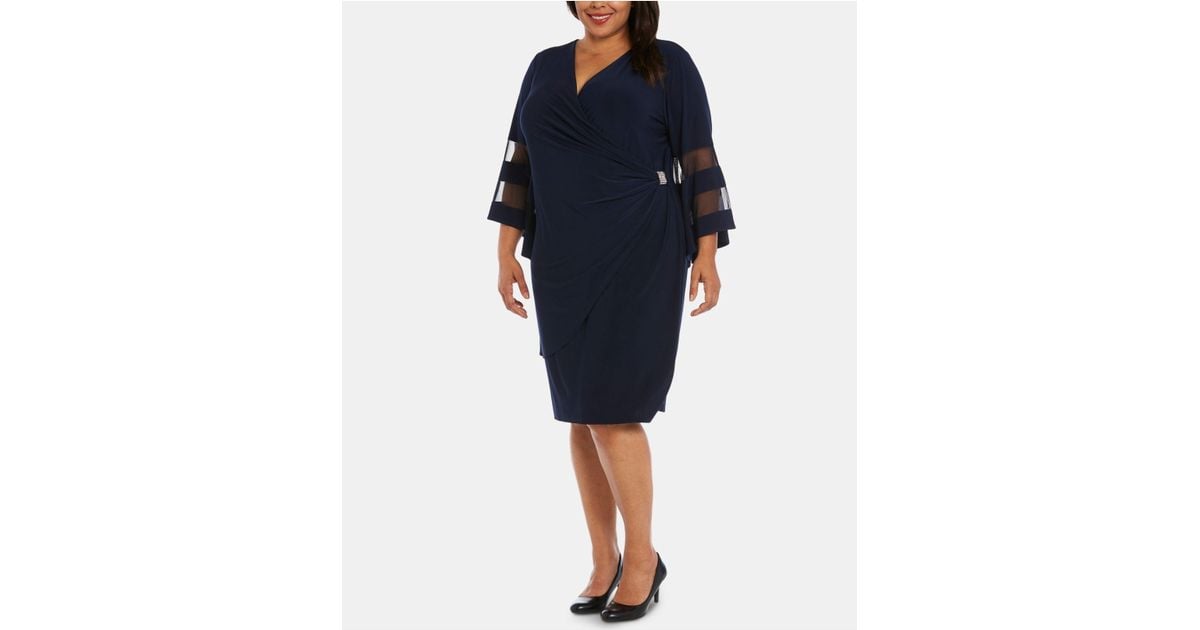 r and m richards navy dress