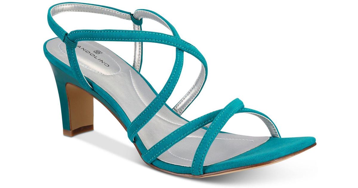 teal strappy heels