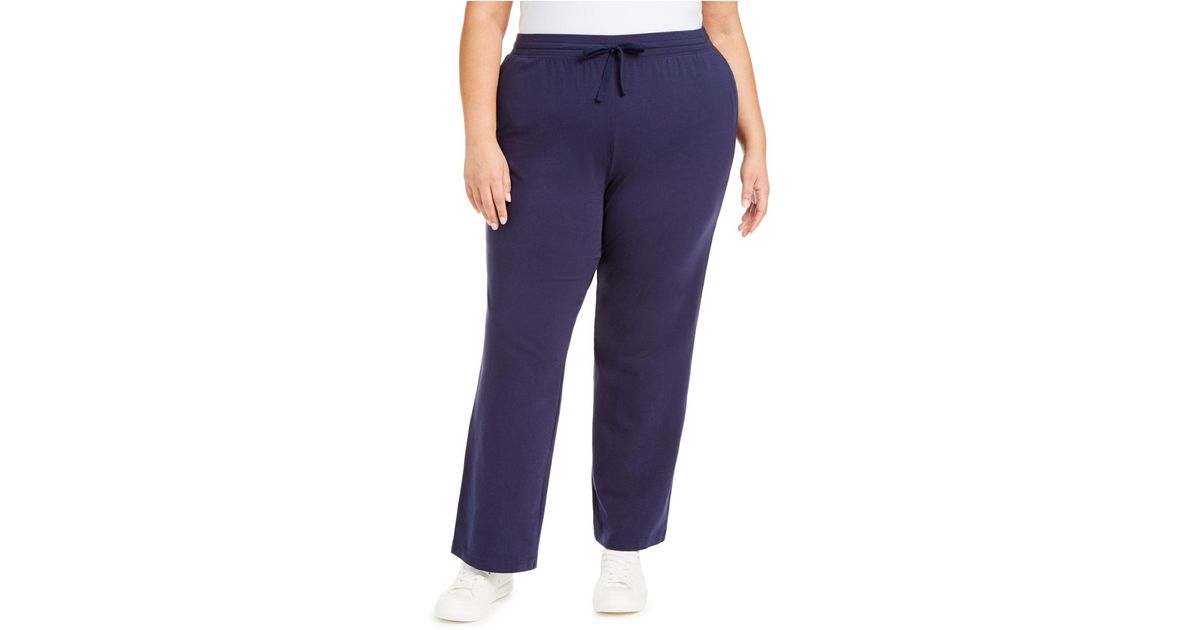 karen scott plus size drawstring pants