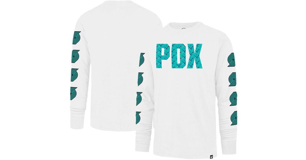 47 Brand White Portland Trail Blazers City Edition Downtown Franklin 