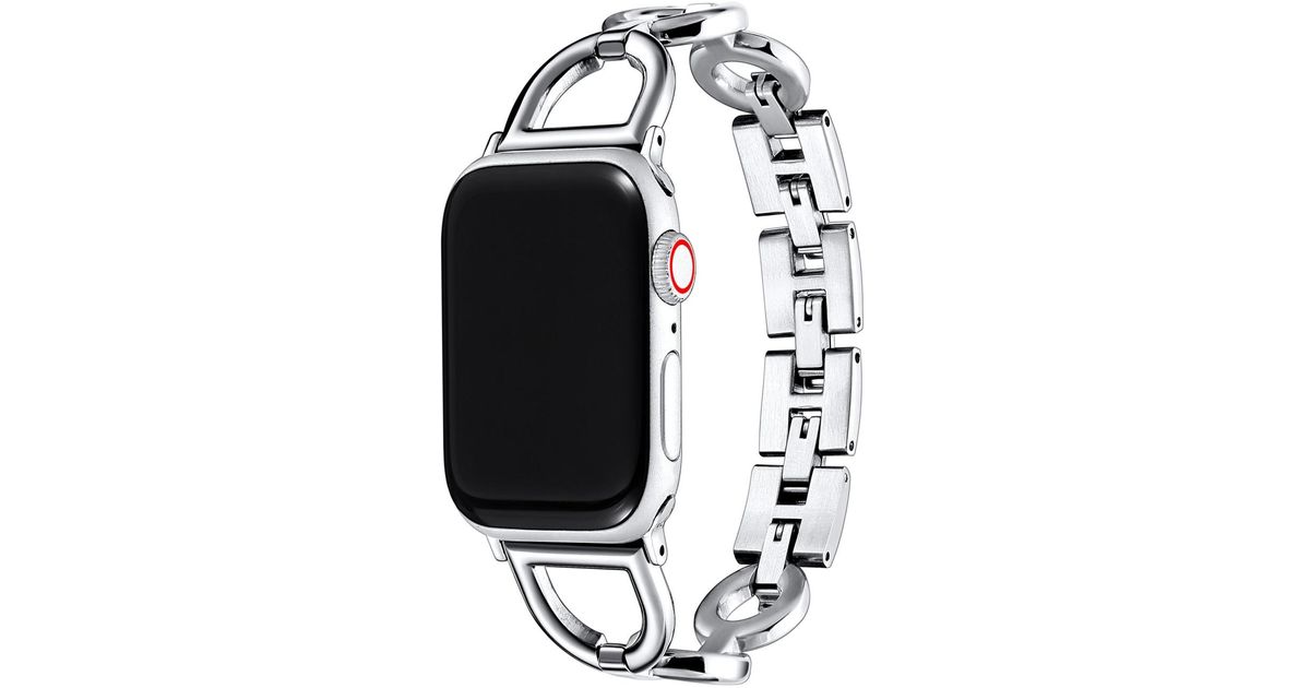 The Posh Tech Collette Stainless Steel Band For Apple Watch 40 in Black ...