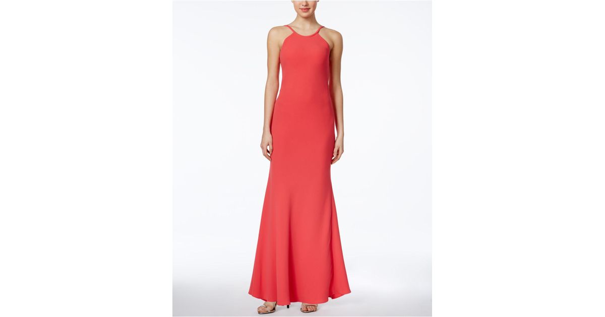 calvin klein halter gown