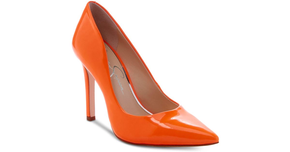 orange pumps